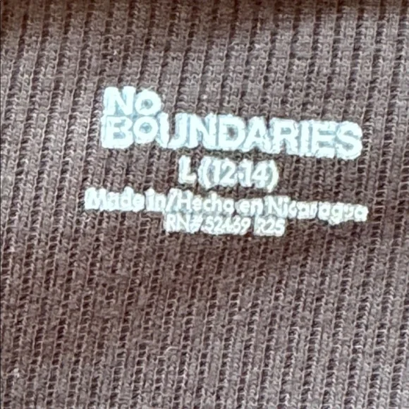 No Boundaries black spandex stretch ribbed knit sleeveless tank top size large - Picture 8 of 9